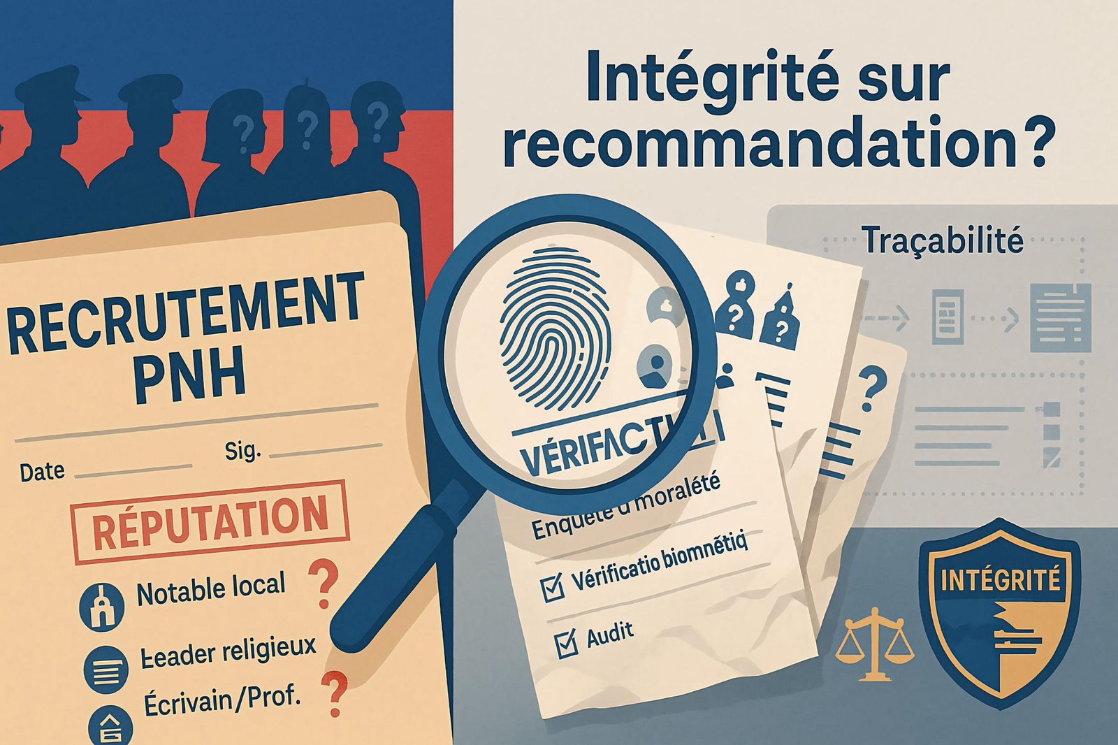 Image principale de l'article RECRUTEMENT PNH: INTEGRITE SUR RECOMMENDATION